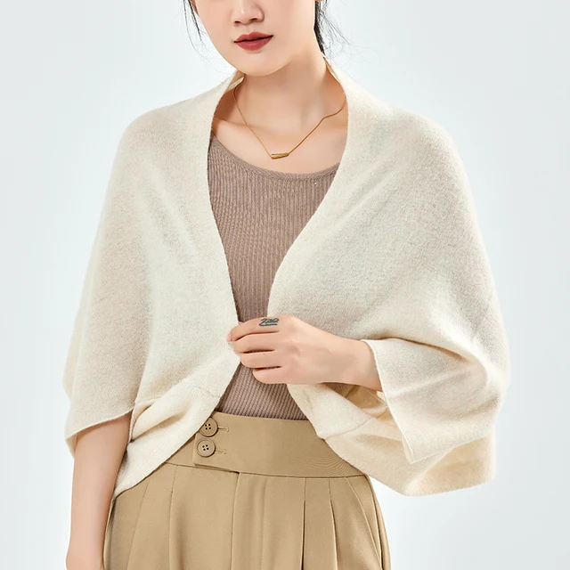 scialle maglia mezzo collo donna