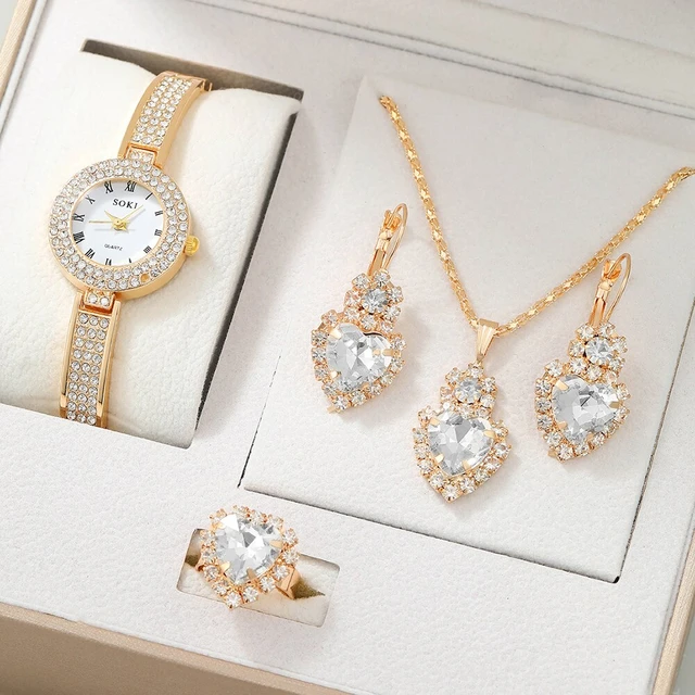 5pcs/set Elegant Women's Jewelry Set, Daily Wear Gorgeous Fashion  Accessories