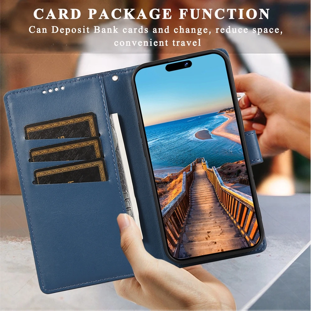 Phone Case for Funda Xiaomi POCO M6 Pro F5 X5 M5 M5S M4 X4 X3 Pro C50 C51  C40 Cases Leather Wallet Flip Back Cover Card Holder - AliExpress