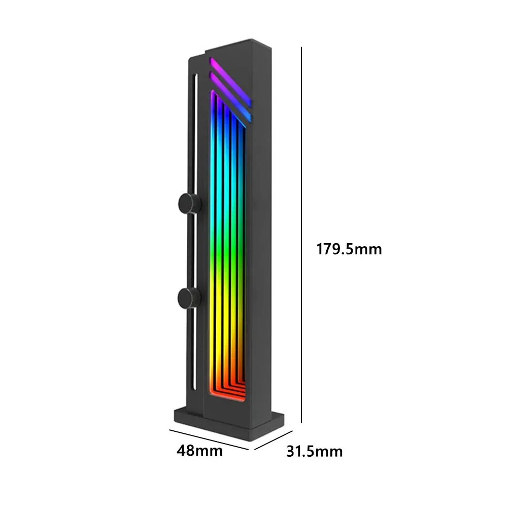 ARGB CPU 냉각 선풍기 지지대, 조정 가능, 5V, 3 핀 비디오 카드홀더 브래킷, 데스크톱 컴퓨터용 낙하 방지 마그네틱 미끄럼 방지 베이스