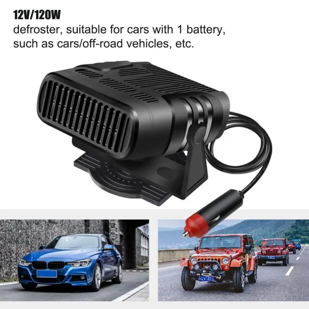 Car Heater Fan 12V 120W 24V 200W Auto Windshield Anti-Fog Electric Heating Dryer Deing Demister Defroster 2 IN 1 Coog_voghion.com