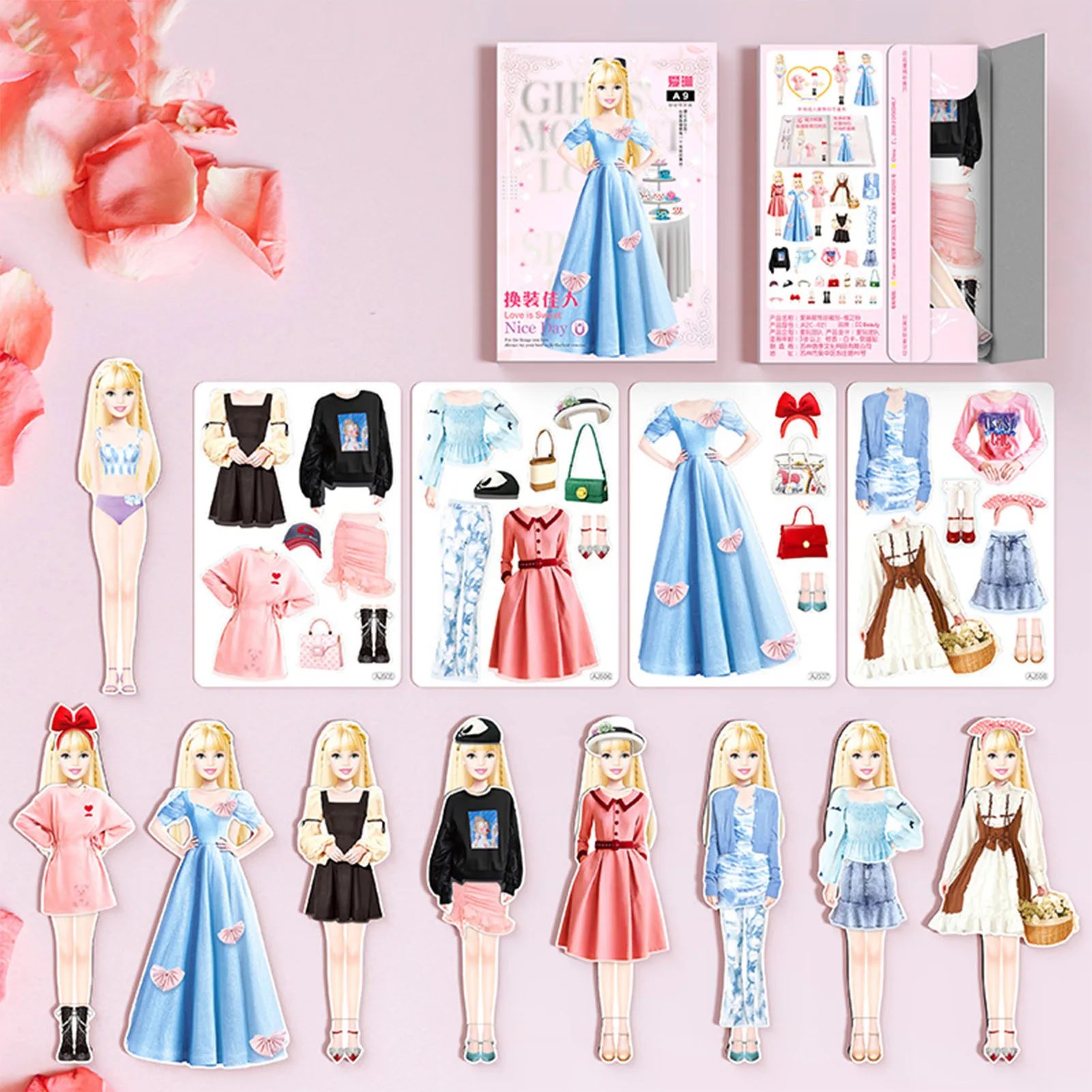 Magnetic Princess DIY Dress-Up Stickers Toy Portable Stickers Toys Set Educational Toy for Kids Girls Birthday New Year Gift decorative stickers,decorative labels stickers,stationery stickers,self adhesive stickers,adhesive stickers,cartoon stickers,cartoon sticker,magic stickers,diy scrapbooking accessories