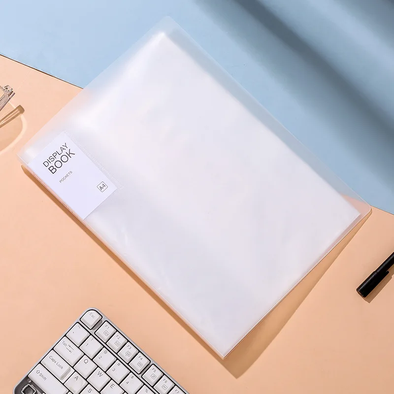 A4 Transparent Folder Documents Loose-Leaf Notes Book Student Test Papers Organize And Store School Large-Capacity Stationery. 