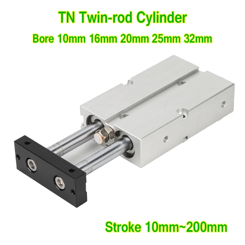 

TN Series Pneumatic Cylinder Double Rod Double Shaft Airtac Type Bore 10 16 20 25 32 mm Stroke 10/20/30/40/50/60/70/75/80/90/100