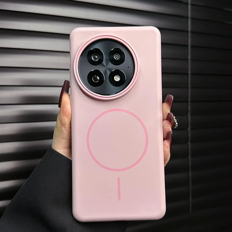 Magnetic Candy Color Frosted Case with Wireless Charging and Matte Color Lens Protection