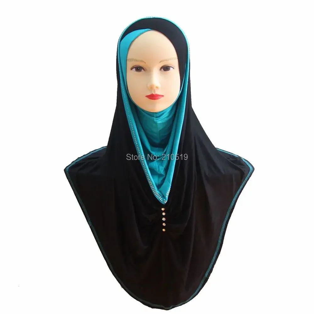 HIJAB HOOD INSTANT HOT Modal COTTON Islamic Scarf Hawei Home Beading BIG LONG MUSLIM One Piece HIJAB