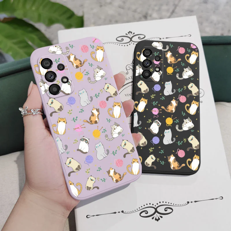Charming Cat Pattern Protective Phone Case