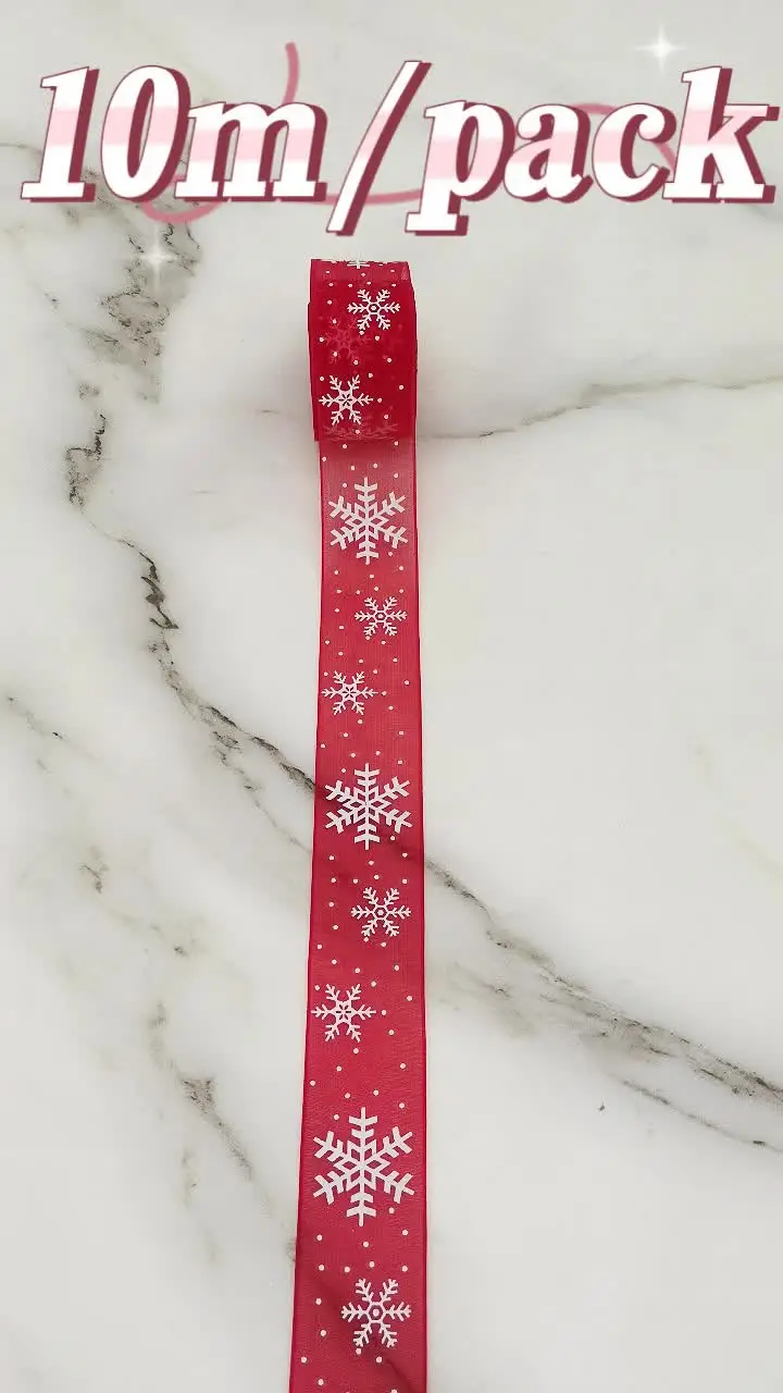 1 pezzo - rotolo da 45 metri - nastro in tessuto di organza rosso da 10 mm 4558550007445 - Italia
