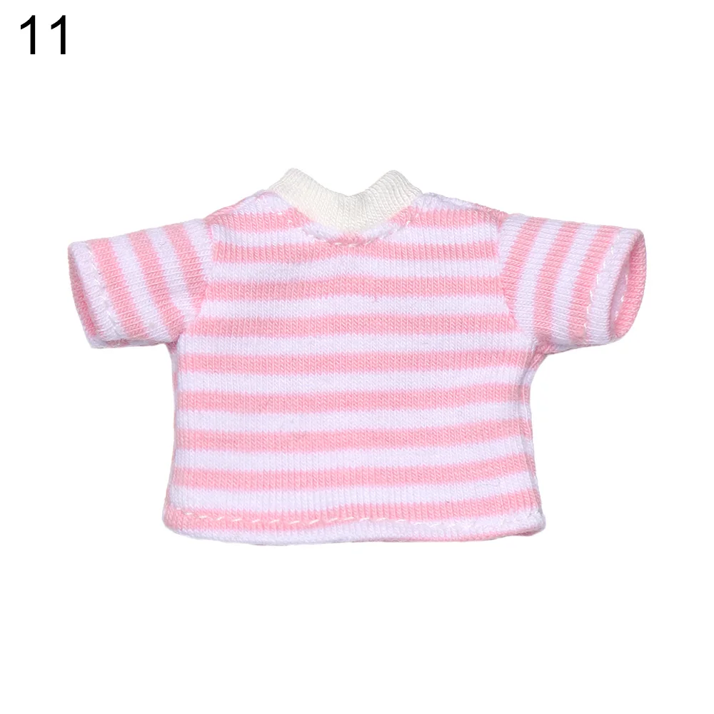 Striped Knit Doll Outfit with T-Shirt, Shorts, & Socks - Cute Gift Set