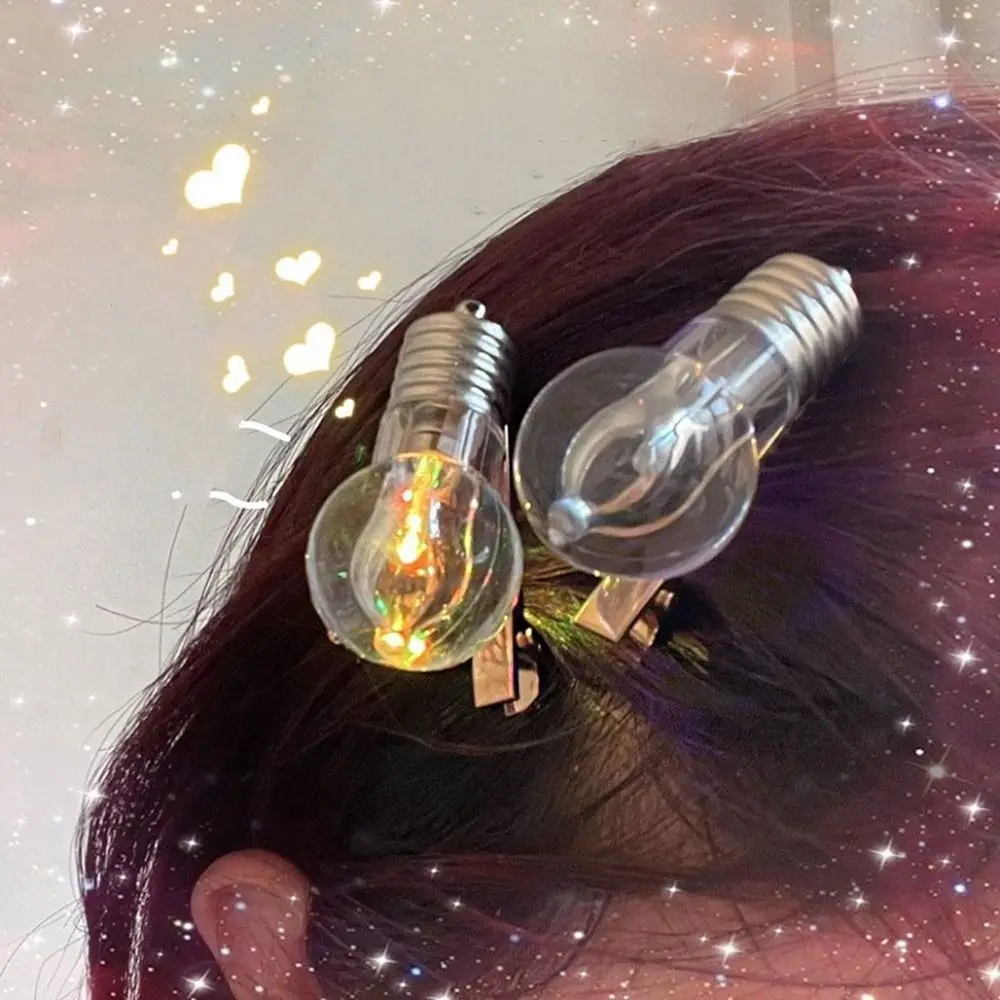 

Clip Disco Dancing Hair Accessories Glowing Hair Clip Korean Style Headwear Female Hair Accessories Luminous Bulb Hairpin