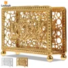 Napkin Holder, Delicate Retro Square Hollow Design, Desktop Decor Napkin Holder Tissue Rack for Tables Dinners Parties Offices 1