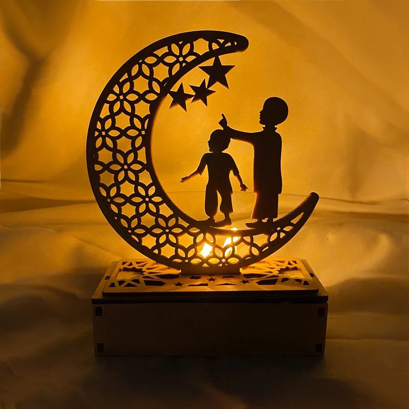 Tanie Eid Mubarak gwiazda księżyc girlanda żarówkowa Led światła Ramadan Kareem sklep