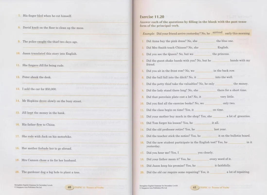 SAP English Grammar Workbook 3