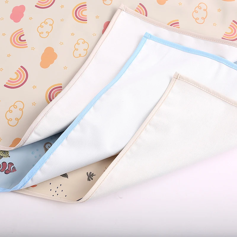 Baby Diaper Mat Soft PU Waterproof Washable Reusable Newborn Urine Pad Changing Pad Liners Picnic Travel Mats