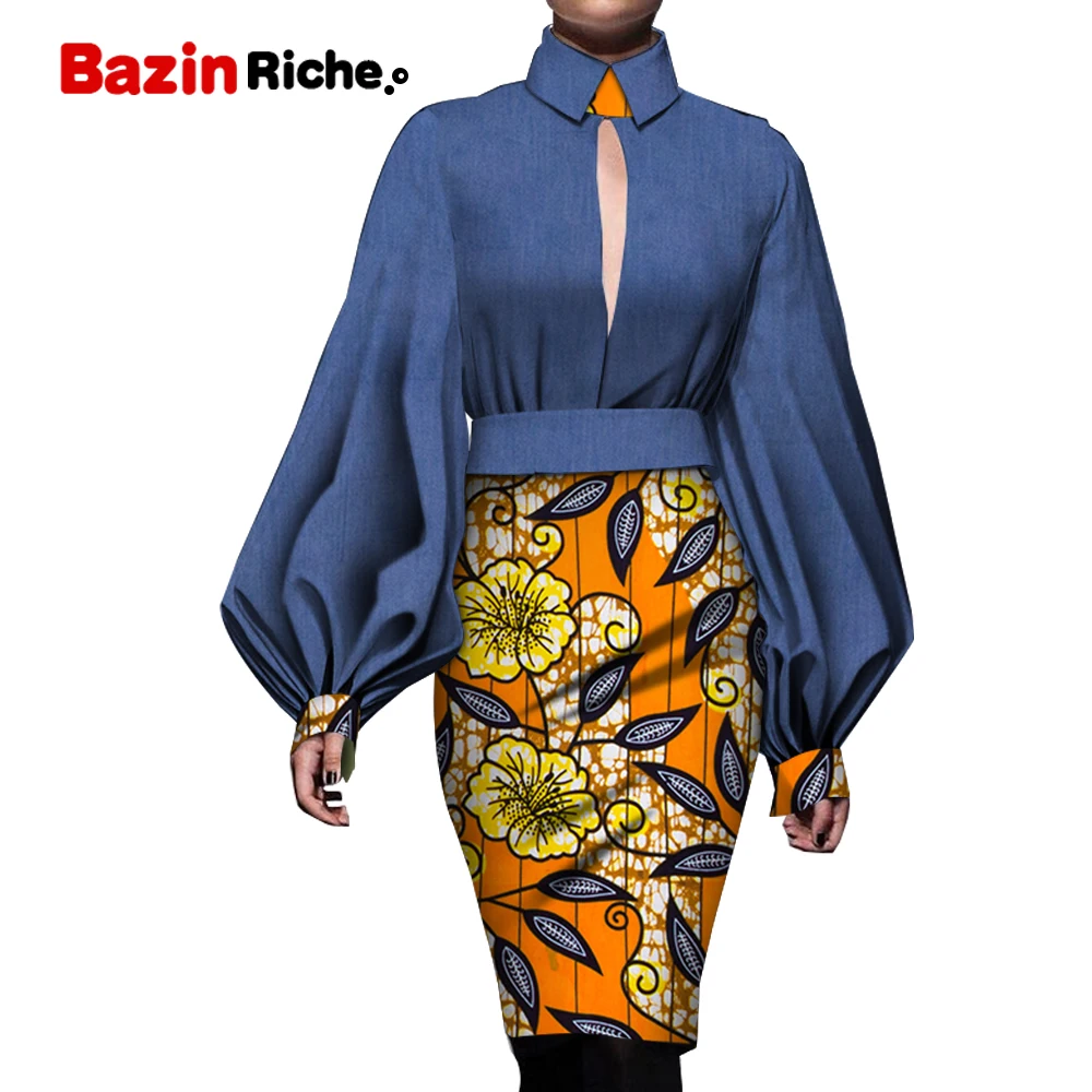 

Платье женское в африканском стиле, свободное вечернее платье-карандаш до колен, с длинным рукавом-фонариком, одежда для весны и осени, WY5088