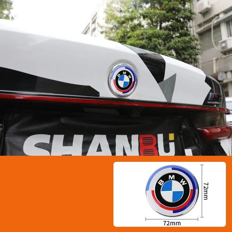 자동차 후드 앞 뒤 트렁크 스티어링 휠 엠블럼 배지 교체, BMW E36 E46 E53 E90 E60 E61 E93 X1 X3 X5 용, 74mm, 81mm, 56mm, 45mm