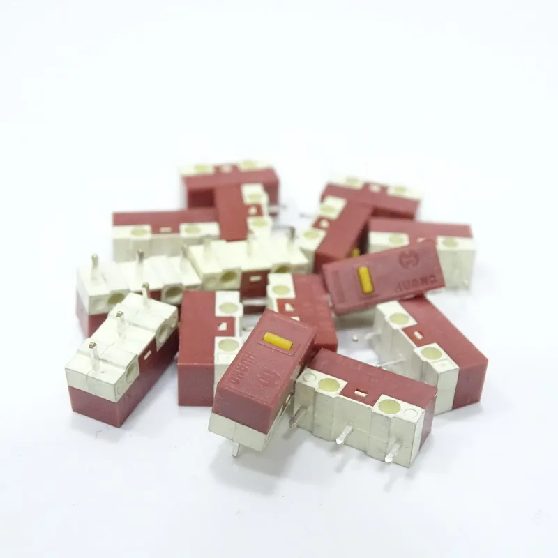 무료 배송 10PCS HUANO 음소거 마이크로 스위치 자동 버튼 수리 액세서리 3PIN 노란색 3천만/흰색 점 2천만 번