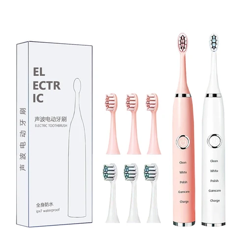 Electric Toothbrushes for Adults Kids Smart Timer Rechargeable Whitening Electric Toothbrush With Brush Heads Dropshipping
