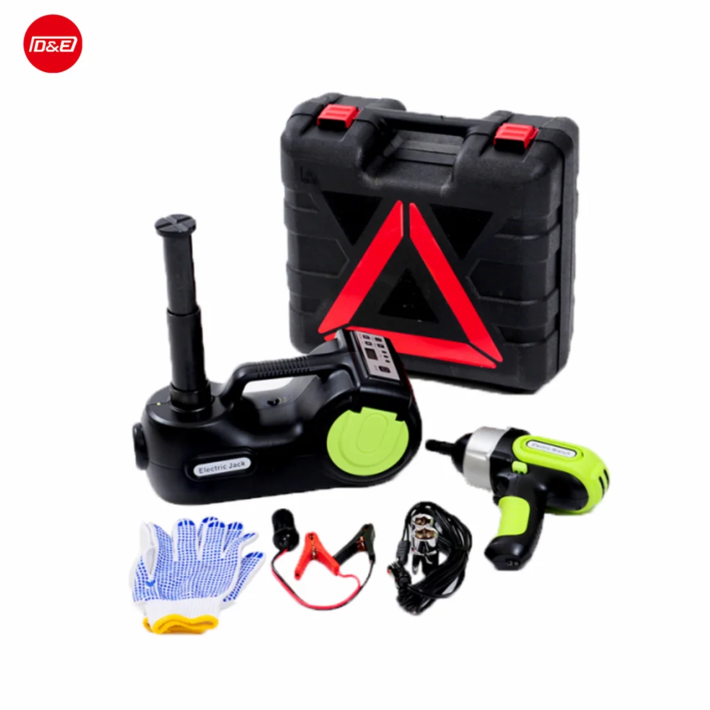

Portable 5T 4 in 1 Digital Screen DC12V Electric Hydraulic Car Jack Kit for Sedan and SUV & Electric Wrench