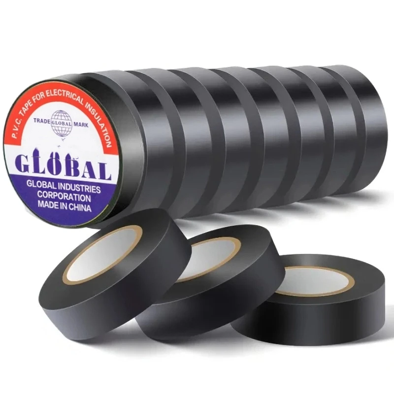 Black High-Temperature Resistant Electrical Tape - Durable and Soft Insulating Adhesive