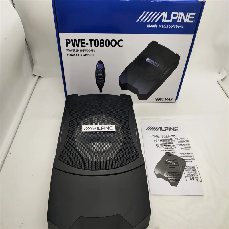 자동차 액티브 증폭 서브우퍼 시스템, 알파인 PWE-10800C, 언더 시트, 모바일 미디어 솔루션, 160W MAX, 3 세트,