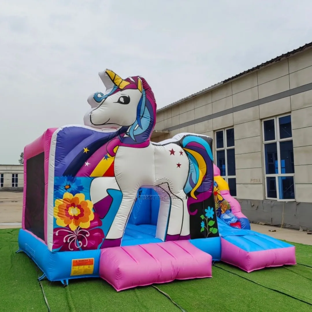 Unicorn Jumping House gonflable ch&acirc;teau juegos inflables Bounce house air jumping house cartoon castle Kids bounce castle