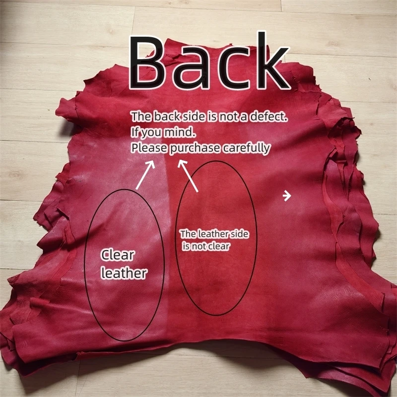 레드 프로스트 가죽, 0.8mm, 1mm 첫 번째 레이어 가죽. 진짜 가죽 원단. 수제 DIY 내부. 신발. 전체 양가죽