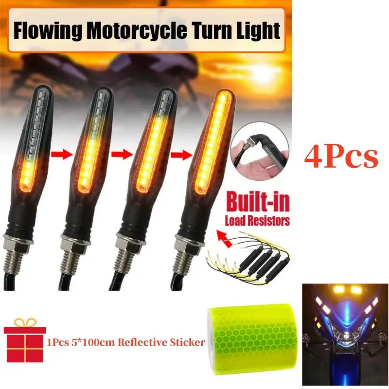 

4Pcs E11 Mark Motorcycle LED Turn Signals Light 335SMD Motorcycle Flasher Light Built Relay Motorcycle Turn Signal Indicators