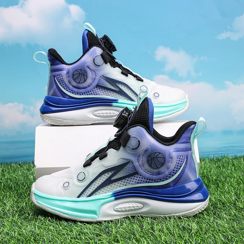 New Kids Basketball Shoes Soft Non-slip Children's Sneakers Lightweight Boys Sports Shoes Daily Walking Outdoor Girls Trainer