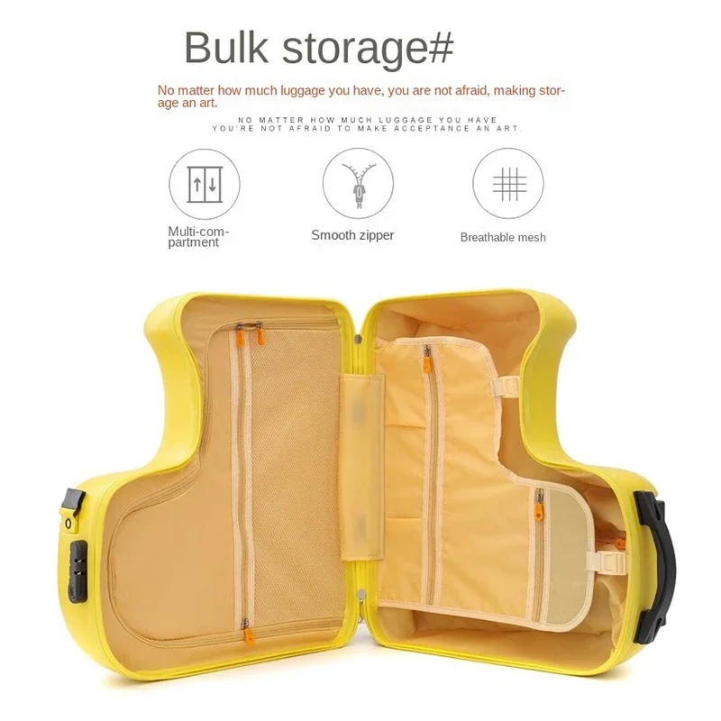 Lovely Snail Luggage Can Be Mounted Children's TrolleyBox Female Universal Wheel 20 