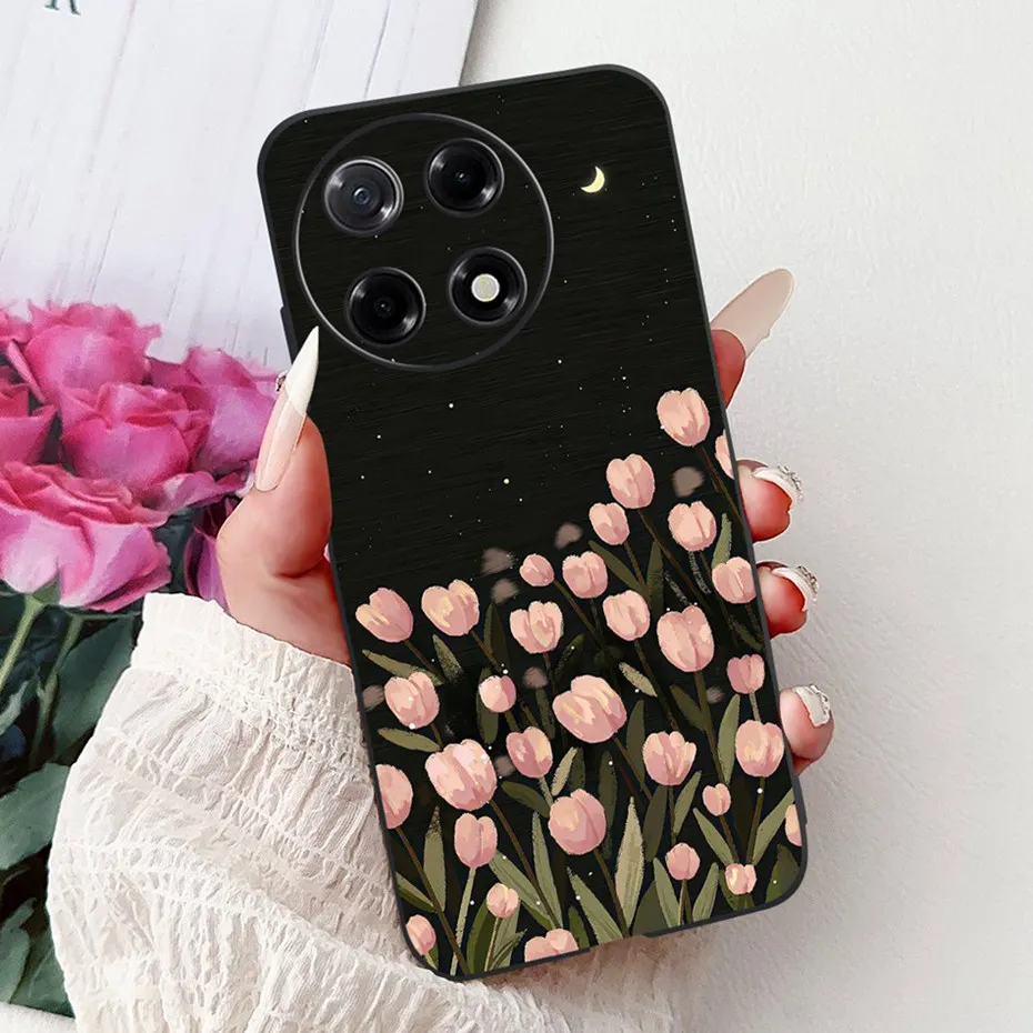 Sleek Black Silicon Soft TPU Phone Case - Modern Design Back Cover