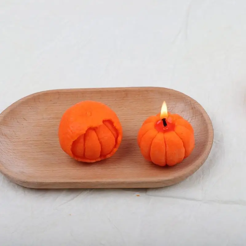 21 New Style Orange Shape Cup Wax Decoration Mold Creative Peeling Orange Scented Candle Silicone Mold Household Supplies