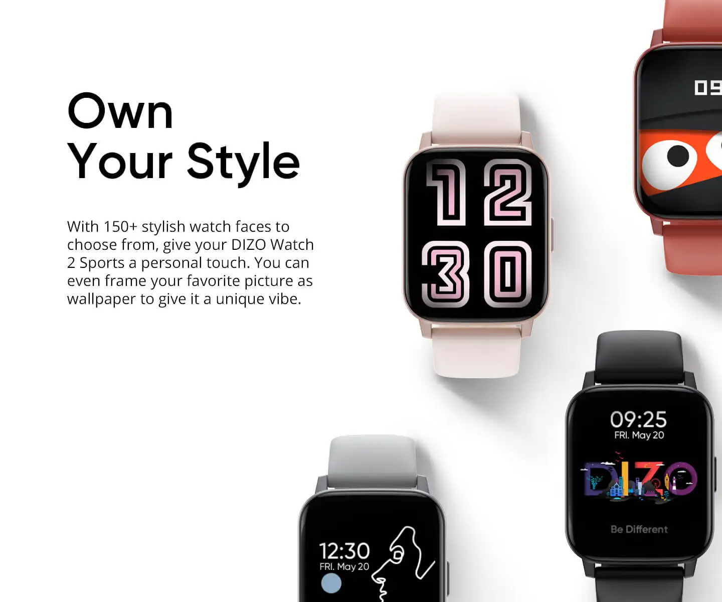 Sports Smart Watch- 150+ stylish watch faces.