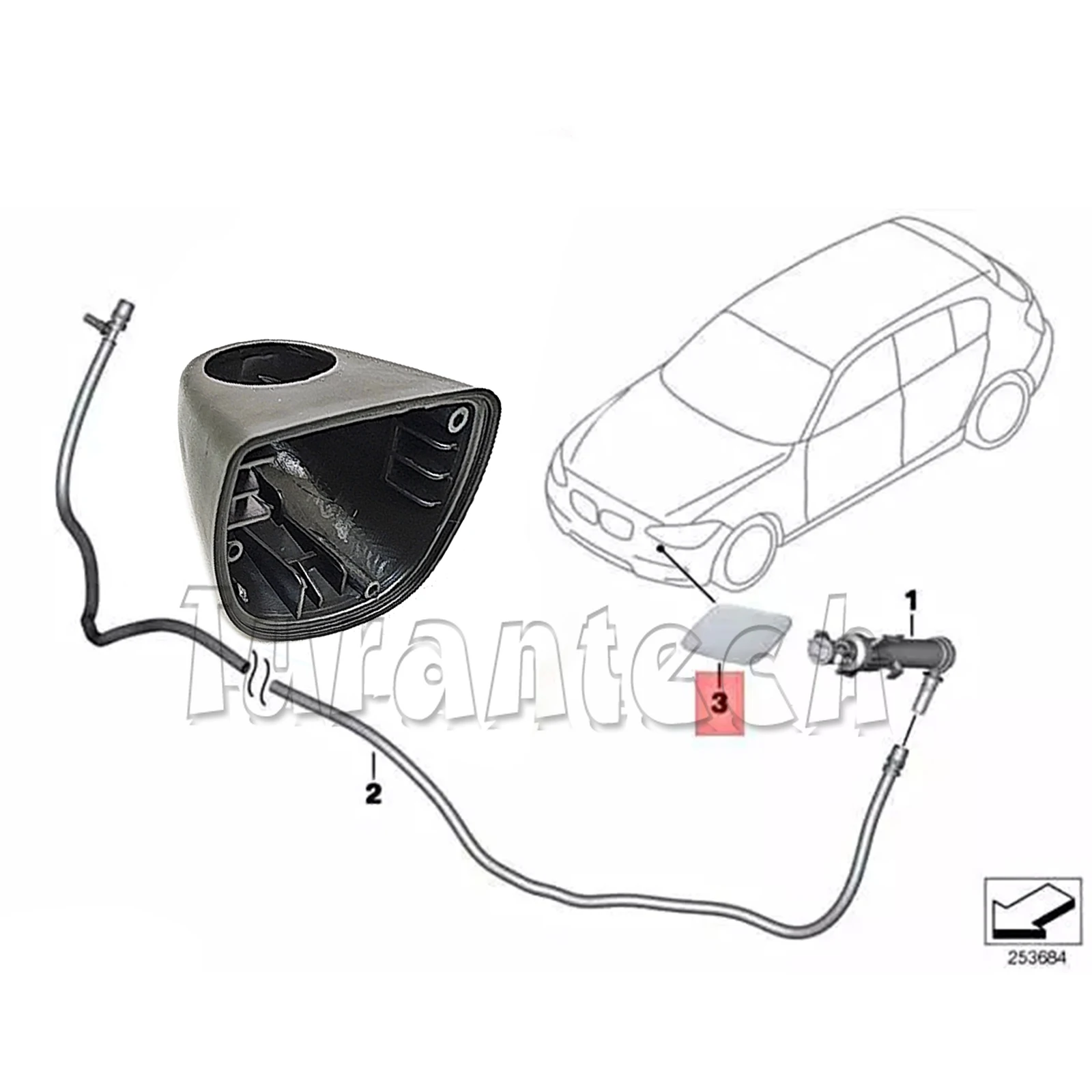 헤드 라이트 와셔 커버 00-06 BMW X5 SAV E53 Fit 3.0d 3.0i 4.4i 4.6is 4.8is 클리닝 헤드 램프 스프레이 노즐