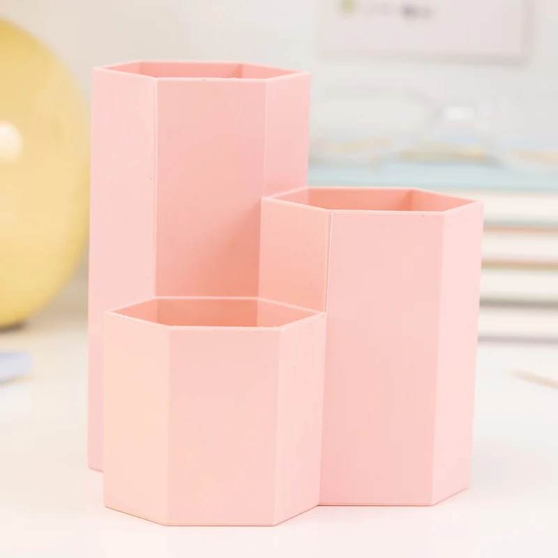 

Brush Cosmetics Polish Make up Office Jewelry Storage Nail Organizer Holder 3 Lattices Box Desk Case Tools Pen Table Rack