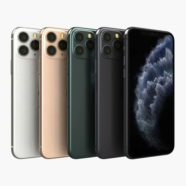 Apple-iPhone 11 Pro Celular Usado, 4GB RAM, 64GB, 256GB ROM, A13 Bionic, Câmera de 12MP + 12MP, Face D Desbloqueado, Celular 4G LTE, 5,8" 2