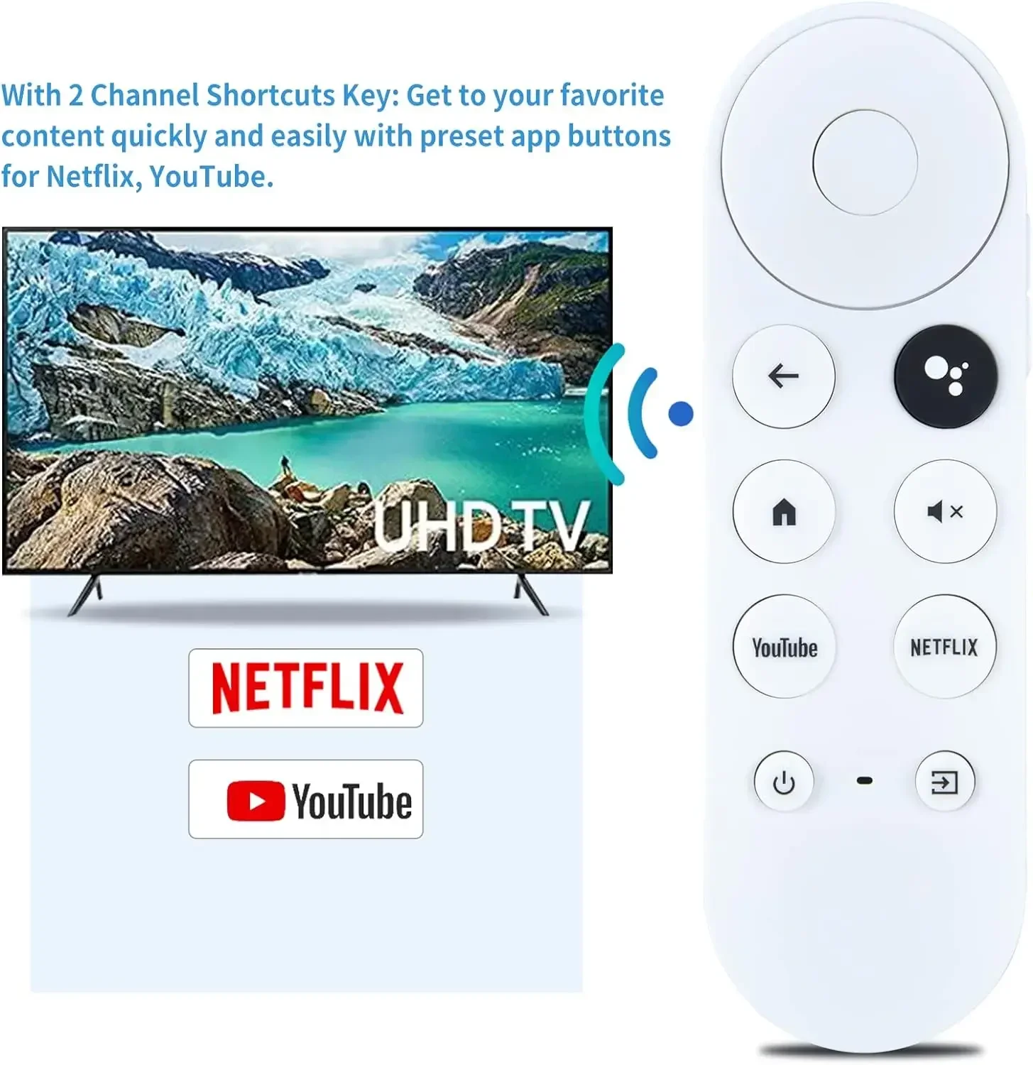 Telecomando Sostitutivo G9N9N Per Il 2020 Google Chromecast 4K Snow Bluetooth Voice Streming Controller Smart Tv Ga01919/20/23