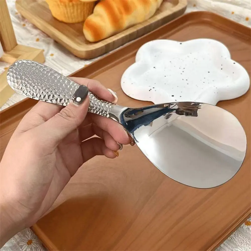Stainless Steel Spoon Stainless Steel Rice Spoon Household Rice Shovel Thickened Non-stick Spoon Canteen Serving