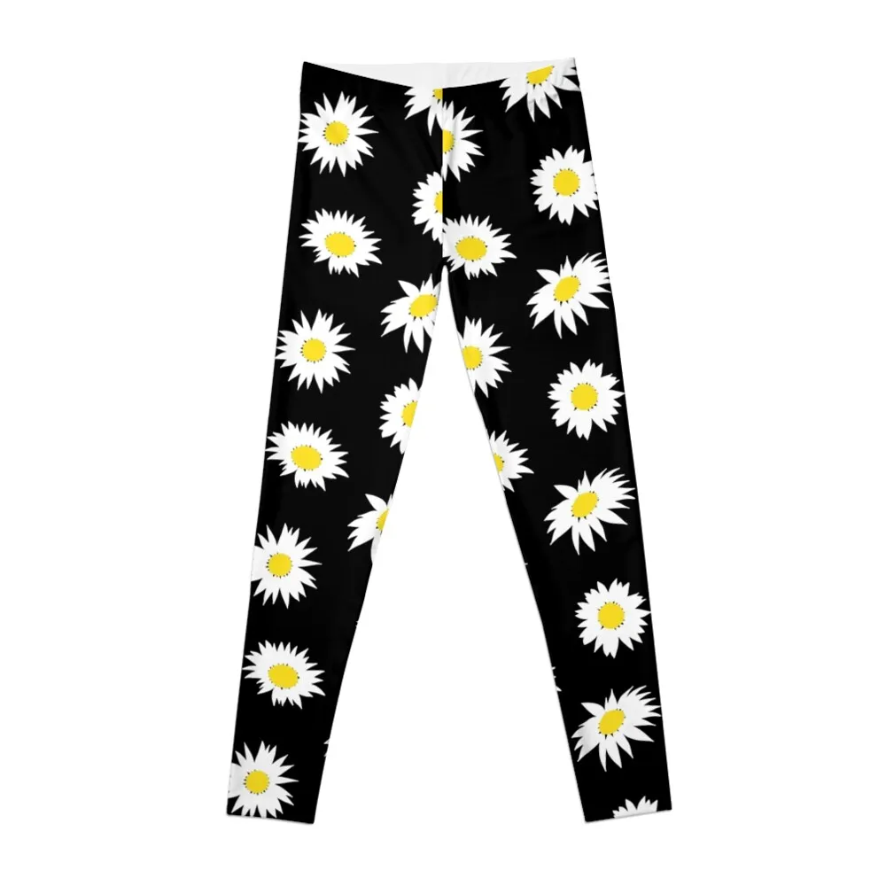 

Nineties, Daisy Ditsy Pattern on Black Leggings Fitness clothing leggins push up woman Womens Leggings