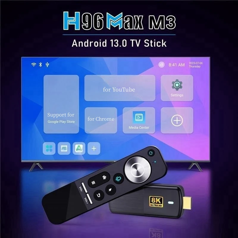 Max m3 Smart tv Stick Android 13 Rk3528 8k Wifi 2.4g Controle de Voz bt Media Player Mini Dongle de tv para Ios Android H96 - Image 6