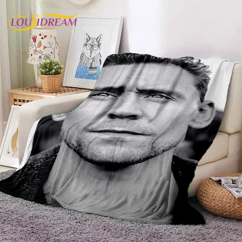 3D Tom Hiddleston Collage Actor Soft Flannel Blanket for Beds Bedroom Sofa Picnic,Throw Blanket for Outdoor Leisure Nap Gift Kid 3