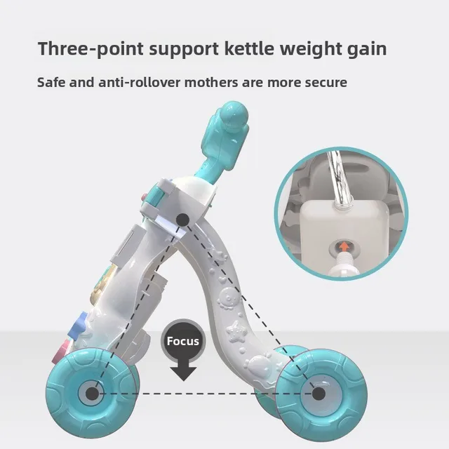 ‌Advanced Baby Walker Anti-Tip Learning Toy Musical Activity Table Balance Training Infant Push Car Safety Assistant withWheels‌ 5