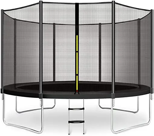 Large Family-Size Indoor/Outdoor Trampoline with Protective Features for Kindergarten & Park Play Garden Children's Play Zone