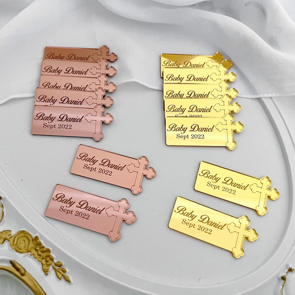 

50X Personalized Engraved Acrylic Clothing Label Handmade Tag Knitted Label Name Knitting Label Custom Design Brand Label Decor