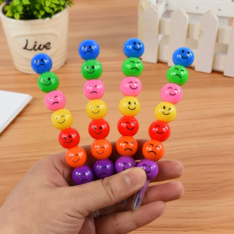 5/10Pcs Lollipop Building Block Crayon Painting Pen Pencil for Children Birthday Party Favors Goodie Bag Pinata Fillers Rewards
