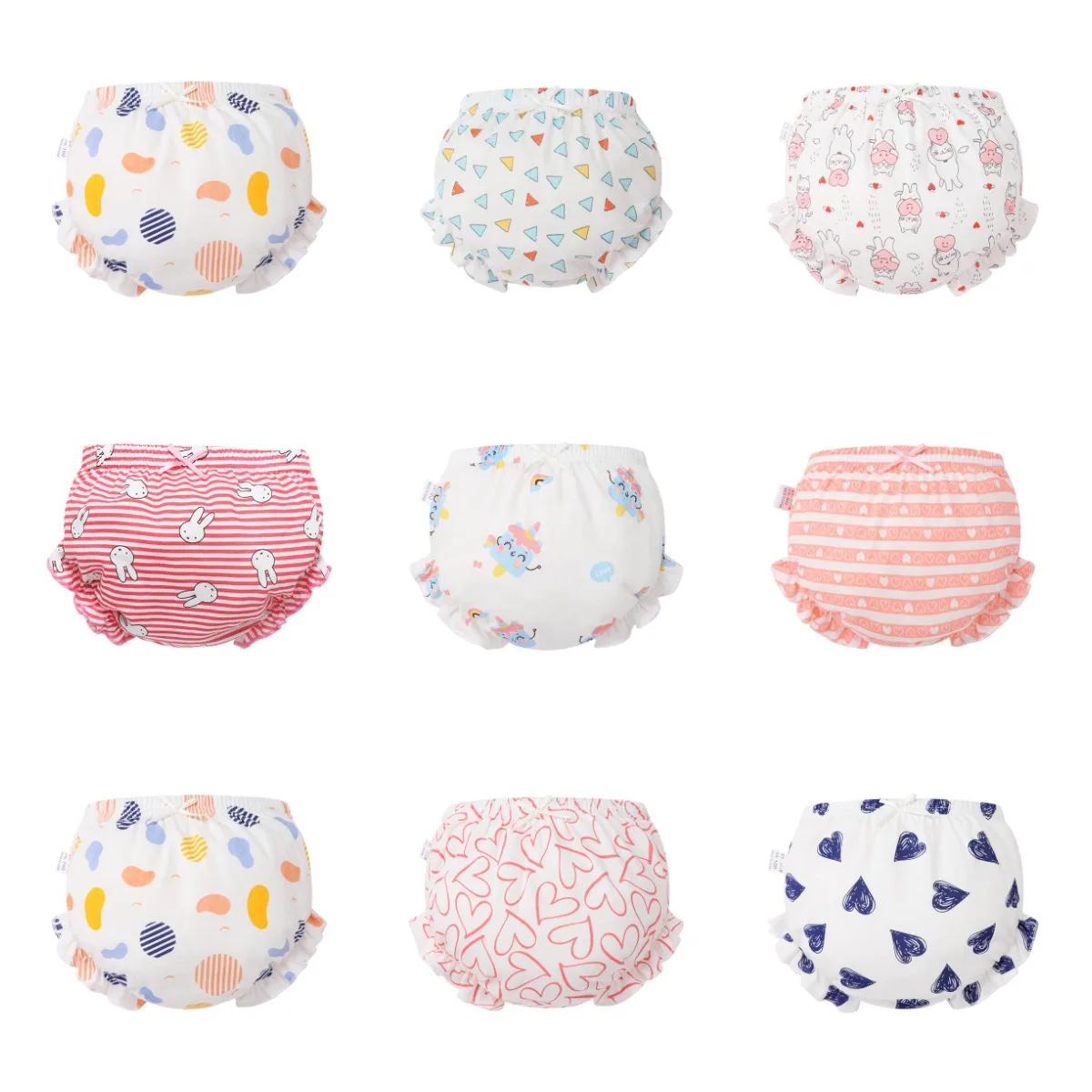 

3Pcs/lot Cotton Babys Girls Briefs Panties for Kids Shorts Underwear Children Underpants pure cotton girls panties