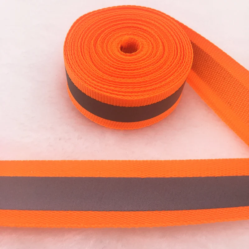 5 yards 20mm Safety Reflective Sew On Fabric Tape Strap Vest Webbing reflective tape