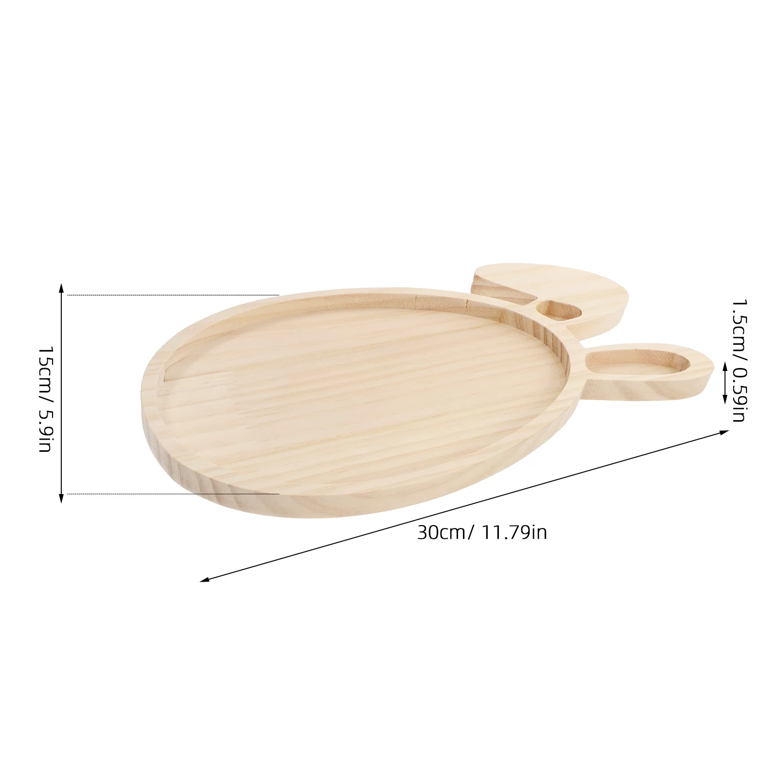 Wooden Pallets Rabbit Ears Egg Tray Child Platter Easter Food Trays Bunny Serving 3