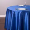 Round Table Cloth Satin Tablecloth Overlays Wedding Christmas Baby Shower Birthday Banquet Decor Home Dining Table Cover 2