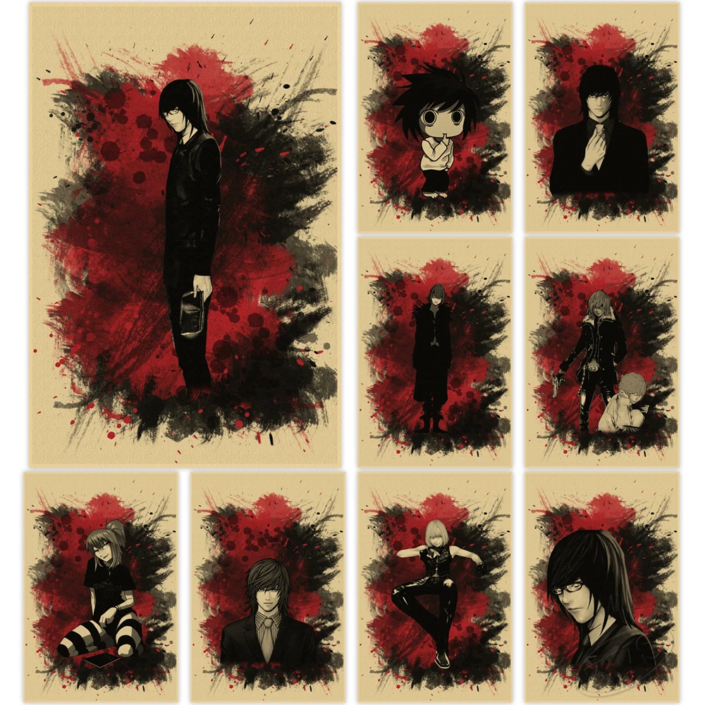 

Anime Wall Paintings Tokyo Ghoul Pictures Printed Posters Vintage Kraft Paper Classic Home Decoration Artwork For Living Room